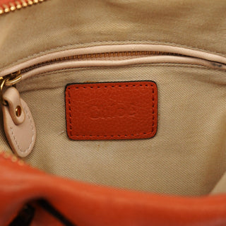 Chloe Orange Leather Paraty 2-Way Bag