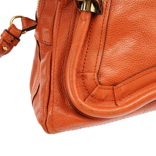 Chloe Orange Leather Paraty 2-Way Bag