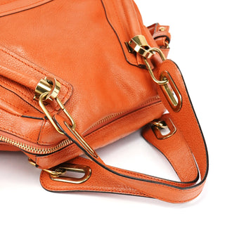 Chloe Orange Leather Paraty 2-Way Bag