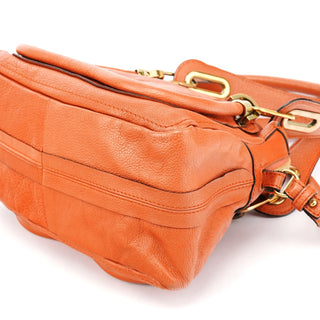 Chloe Orange Leather Paraty 2-Way Bag