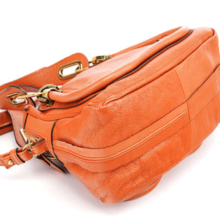 Chloe Orange Leather Paraty 2-Way Bag