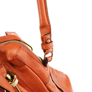 Chloe Orange Leather Paraty 2-Way Bag