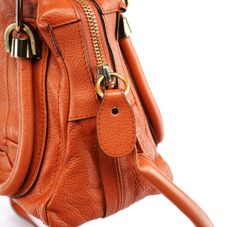 Chloe Orange Leather Paraty 2-Way Bag