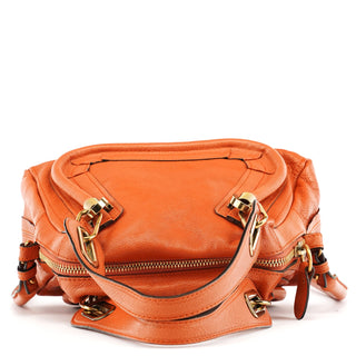 Chloe Orange Leather Paraty 2-Way Bag