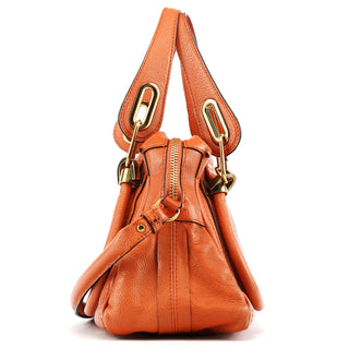 Chloe Orange Leather Paraty 2-Way Bag