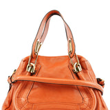 Chloe Orange Leather Paraty 2-Way Bag