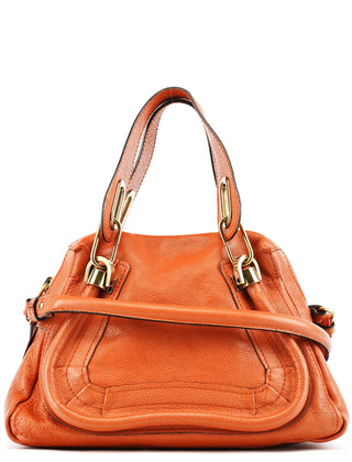 Chloe Orange Leather Paraty 2-Way Bag
