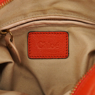Chloe Orange Leather Paraty 2-Way Bag