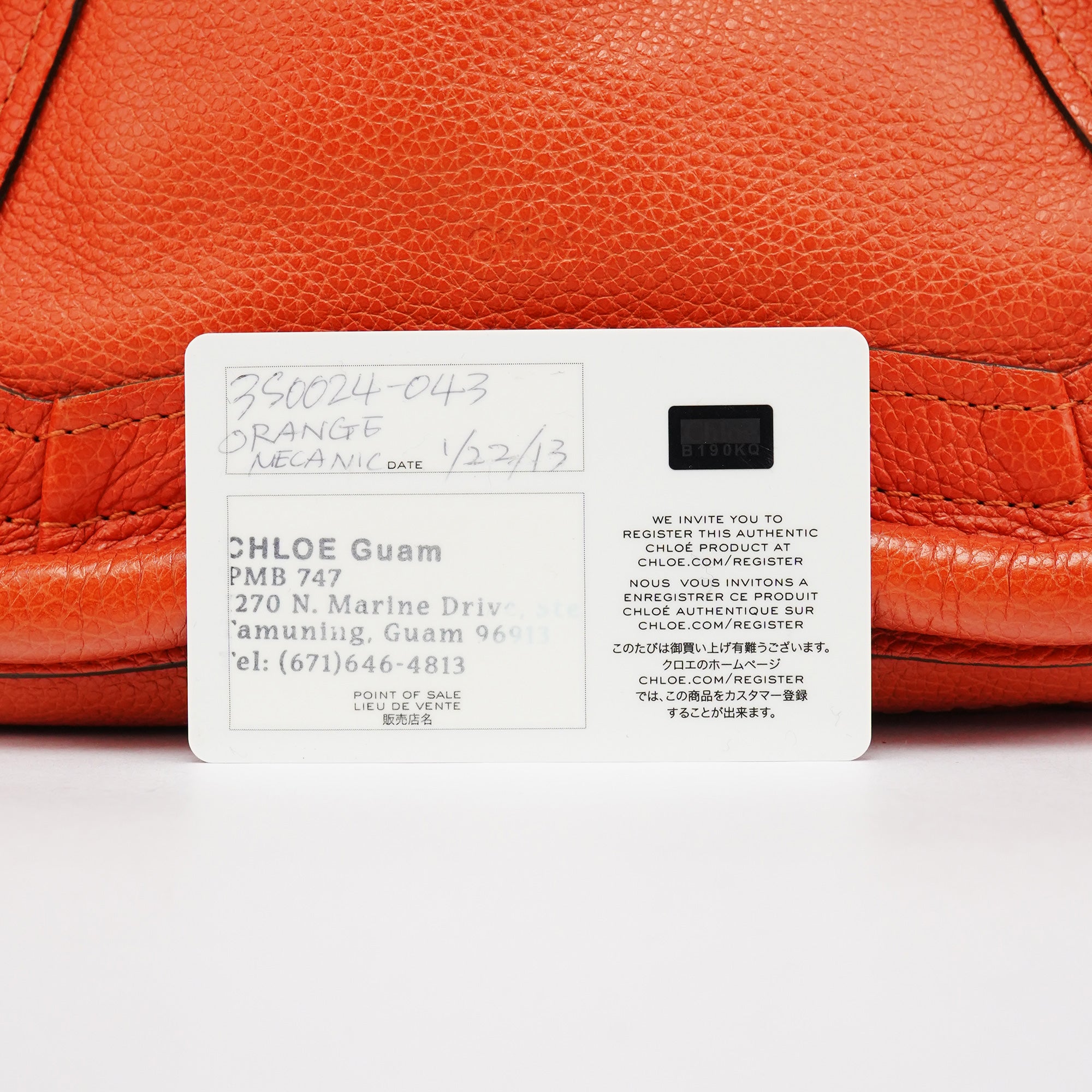 Chloé Paraty 2-Way Bag aus orangefarbenem Leder