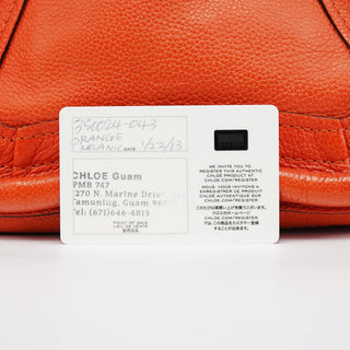 Chloe Orange Leather Paraty 2-Way Bag