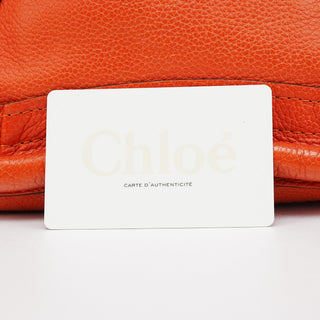 Chloe Orange Leather Paraty 2-Way Bag