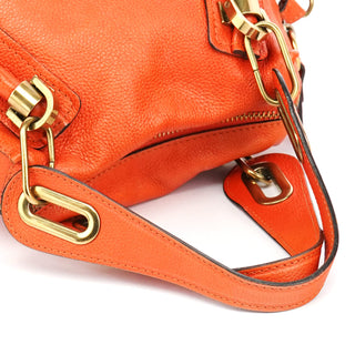 Chloe Orange Leather Paraty 2-Way Bag
