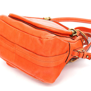 Chloe Orange Leather Paraty 2-Way Bag