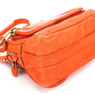 Chloe Orange Leather Paraty 2-Way Bag