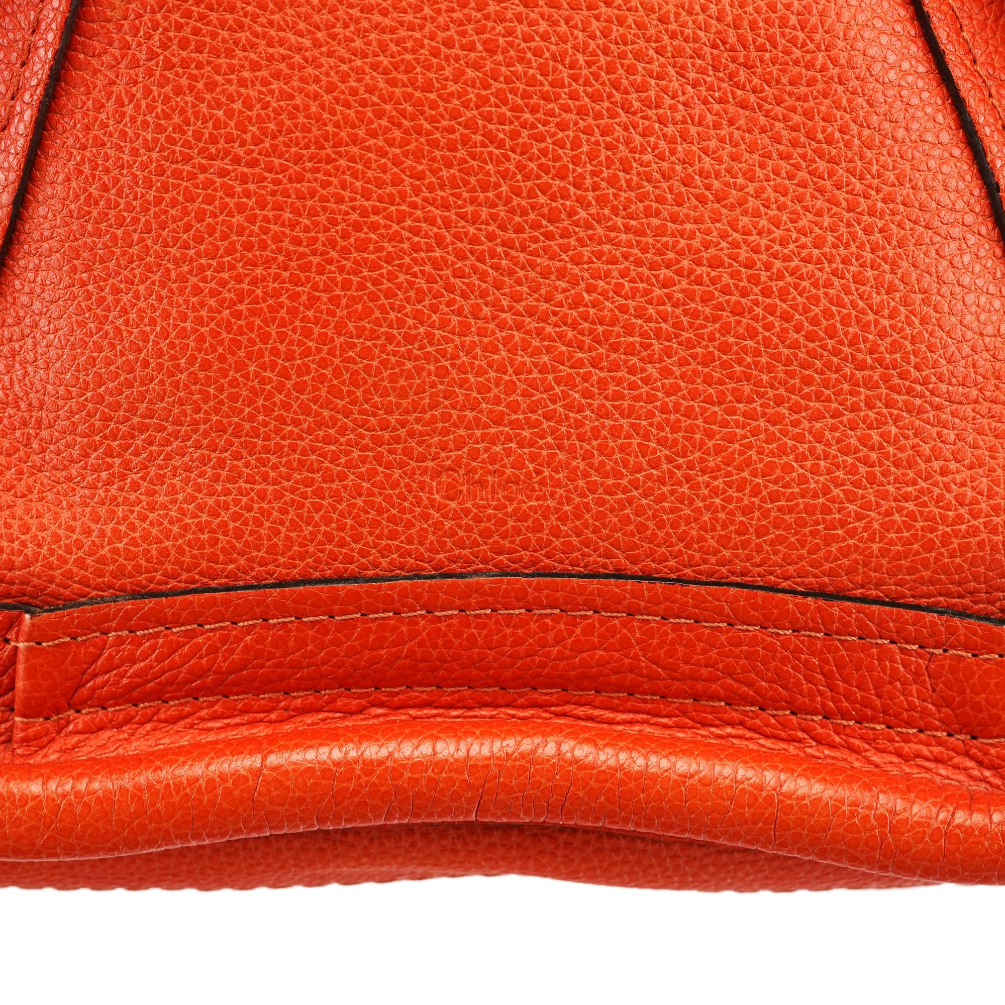 Chloé Paraty 2-Way Bag aus orangefarbenem Leder