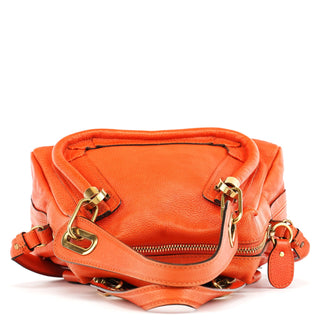 Chloe Orange Leather Paraty 2-Way Bag