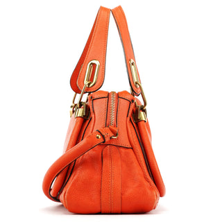 Chloe Orange Leather Paraty 2-Way Bag