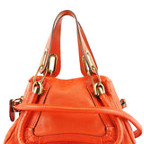 Chloé Paraty 2-Way Bag aus orangefarbenem Leder