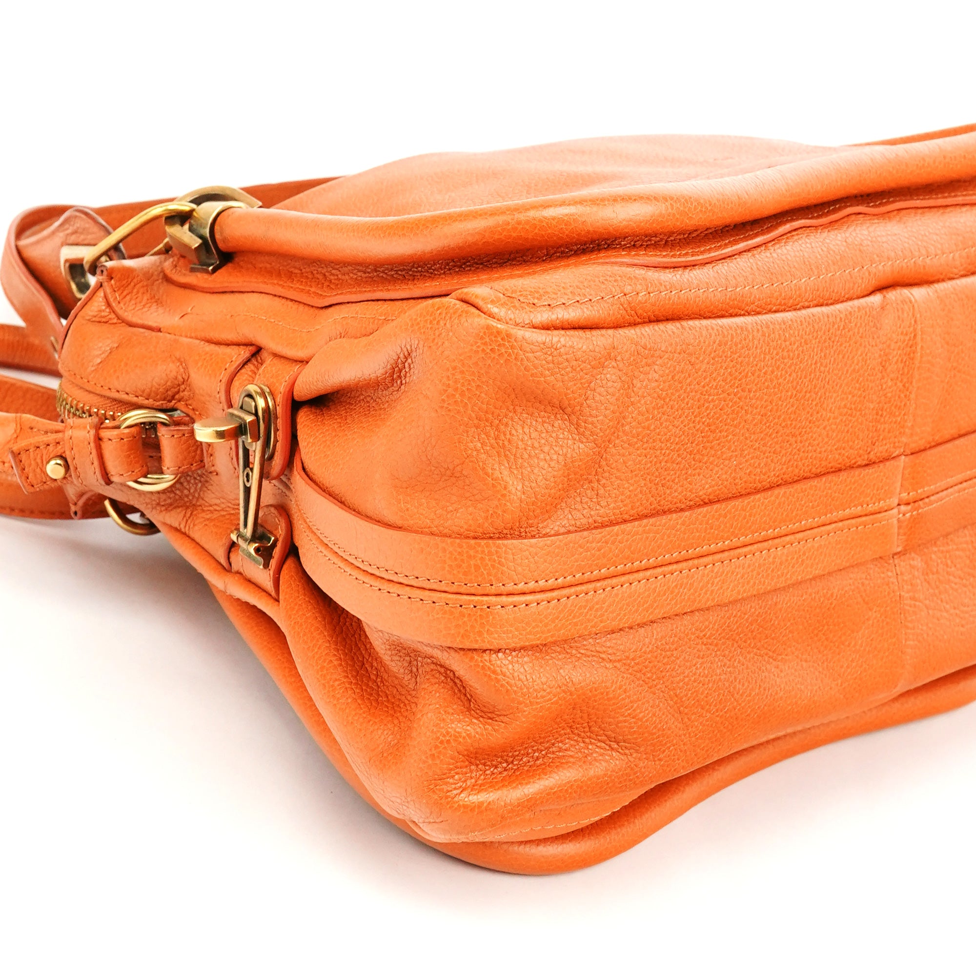 Chloé Sac deux portés Paraty en cuir orange