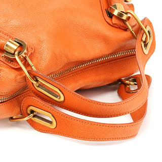 Chloe Orange Leather Paraty 2-Way Bag