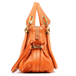 Chloe Orange Leather Paraty 2-Way Bag