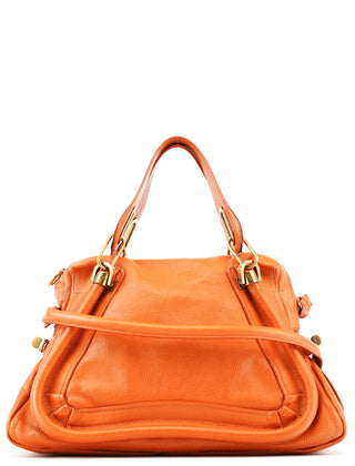 Chloe Orange Leather Paraty 2-Way Bag