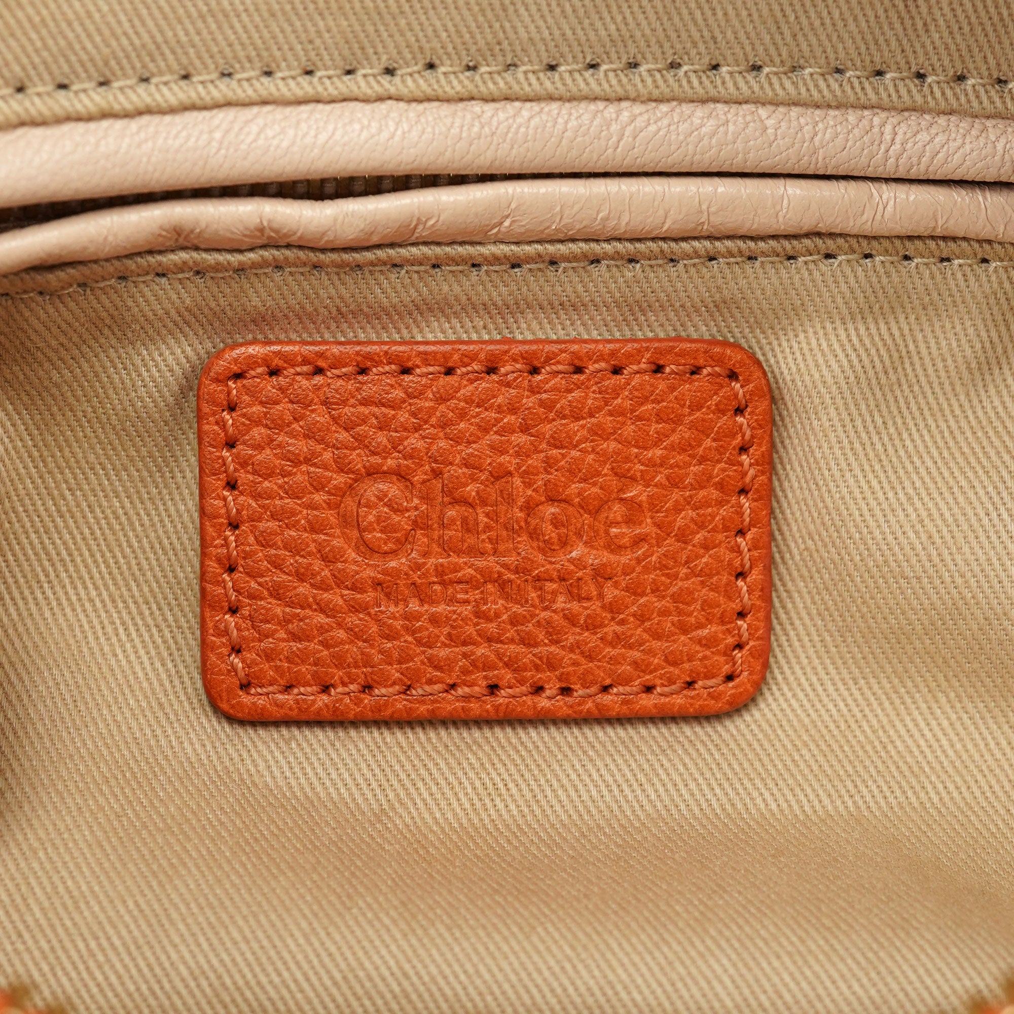 Chloé Orange Leather Paraty 2-Way Shoulder Bag