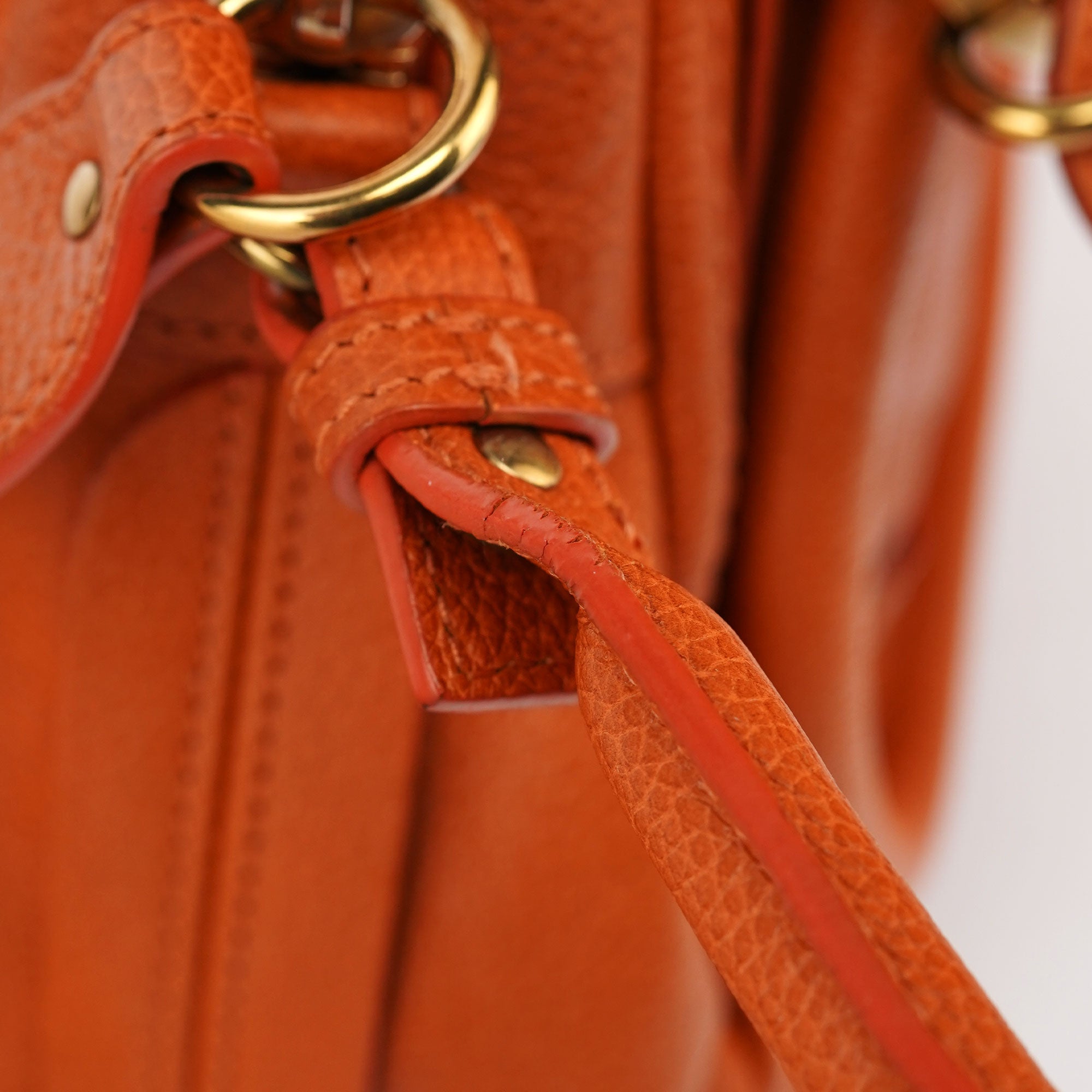 Chloé Orange Leather Paraty 2-Way Shoulder Bag