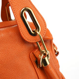 Chloé Orange Leather Paraty 2-Way Shoulder Bag