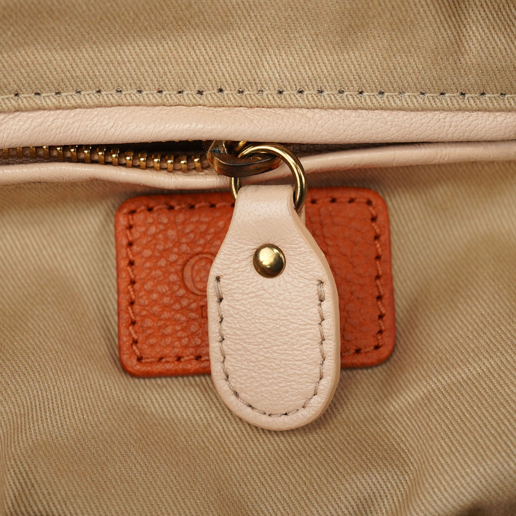 Chloé Orange Leather Paraty 2-Way Shoulder Bag