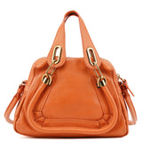 Chloé Orange Leather Paraty 2-Way Shoulder Bag
