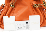 Chloé Orange Leather Paraty 2-Way Shoulder Bag
