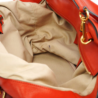 Chloe Orange Leather Suede 2-Way Bag