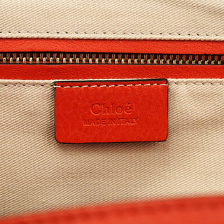 Chloe Orange Leather Suede 2-Way Bag