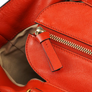 Chloe Orange Leather Suede 2-Way Bag