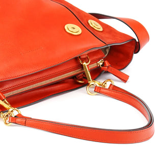 Chloe Orange Leather Suede 2-Way Bag
