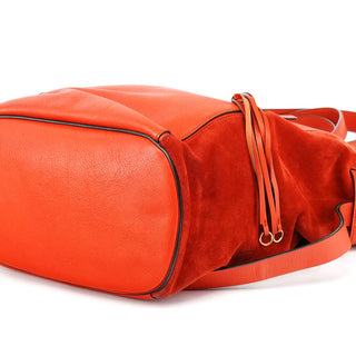 Chloe Orange Leather Suede 2-Way Bag