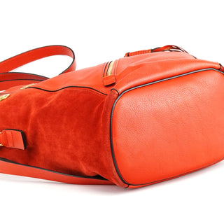 Chloe Orange Leather Suede 2-Way Bag