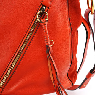 Chloe Orange Leather Suede 2-Way Bag