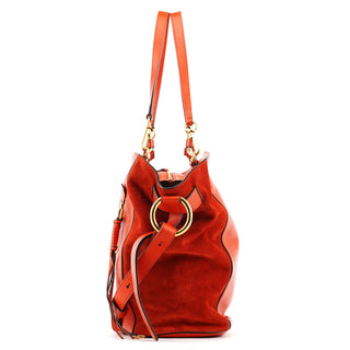 Chloe Orange Leather Suede 2-Way Bag