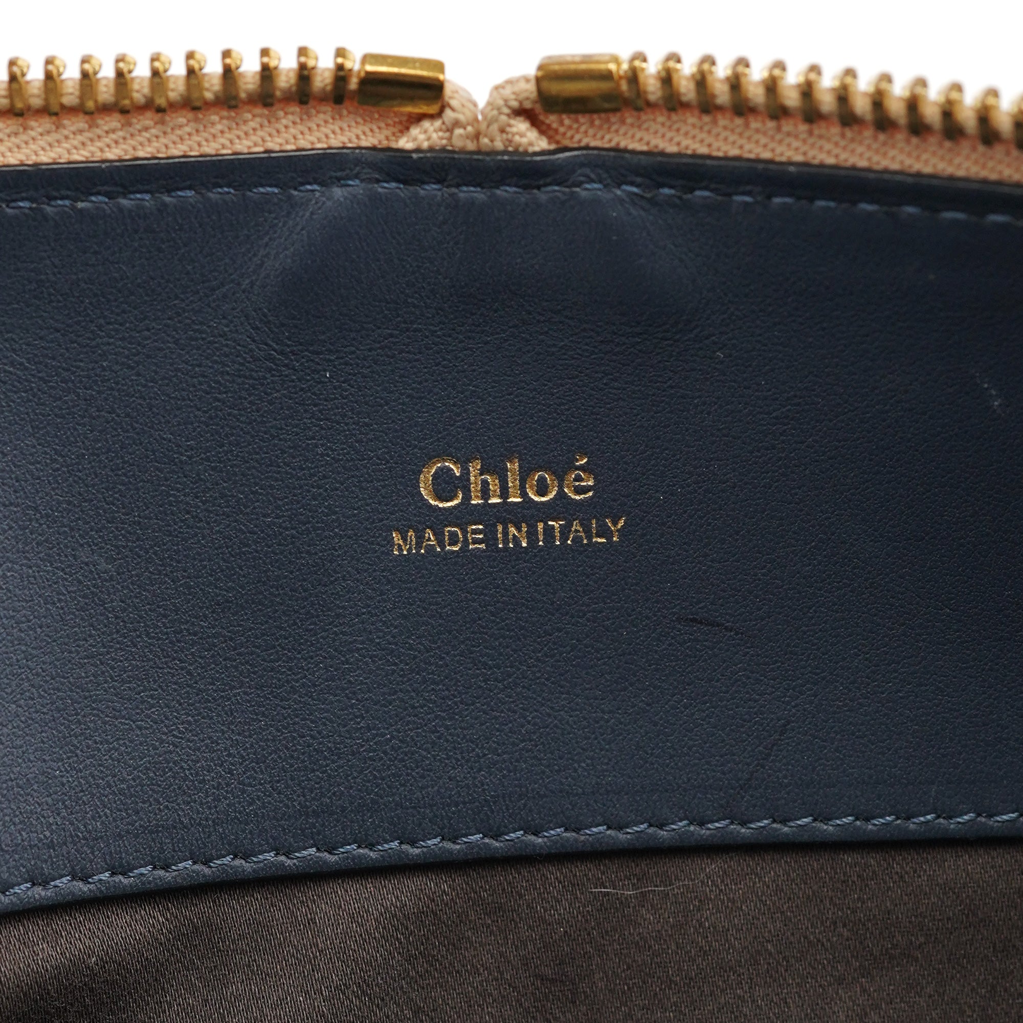 Chloé Pale Blue Leather Bailey Tote Bag