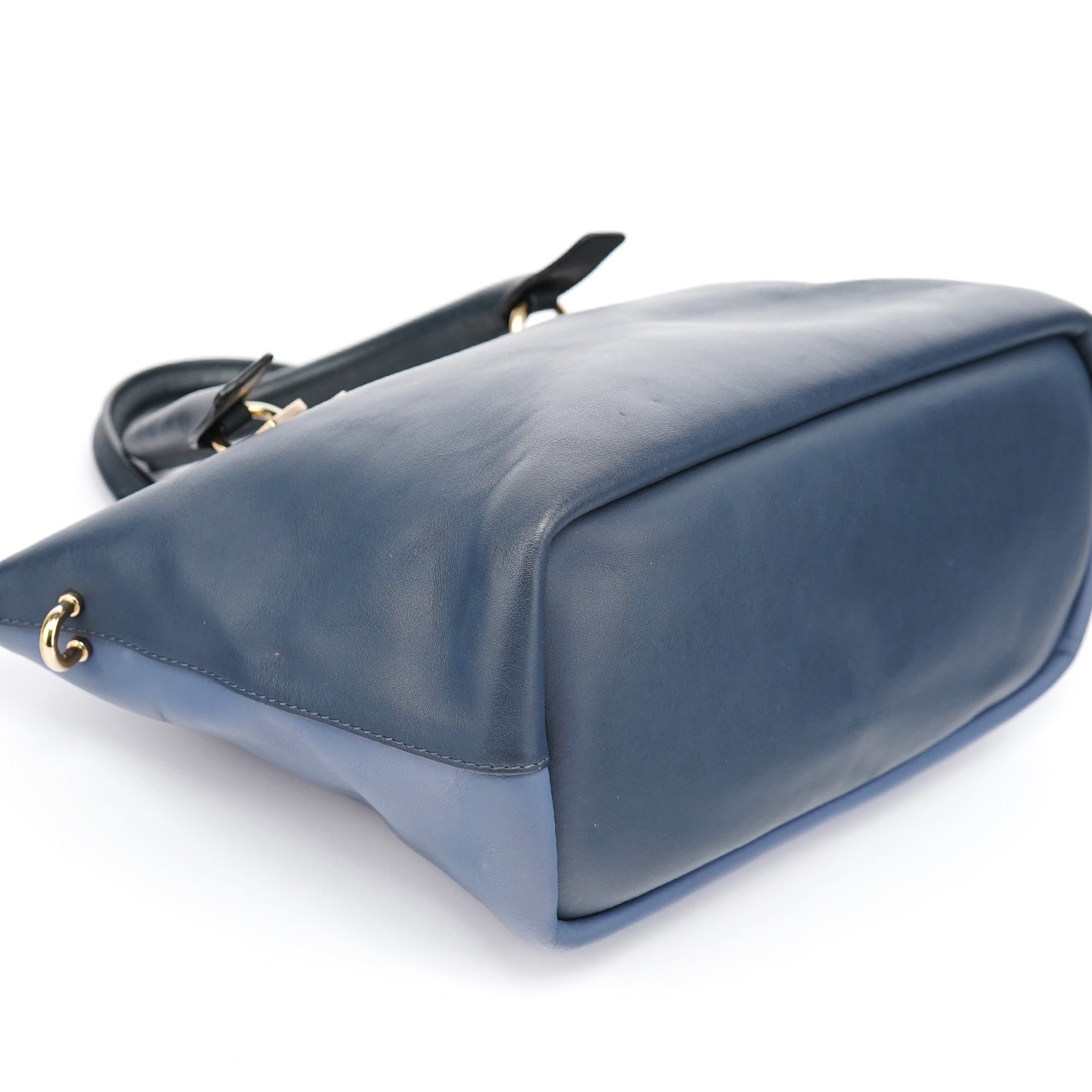 Chloé Pale Blue Leather Bailey Tote Bag
