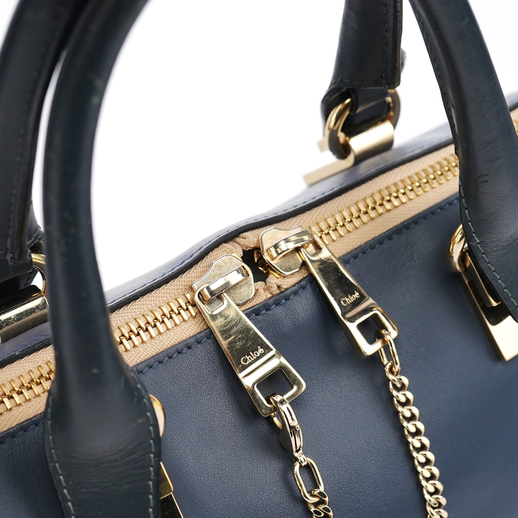 Chloé Pale Blue Leather Bailey Tote Bag