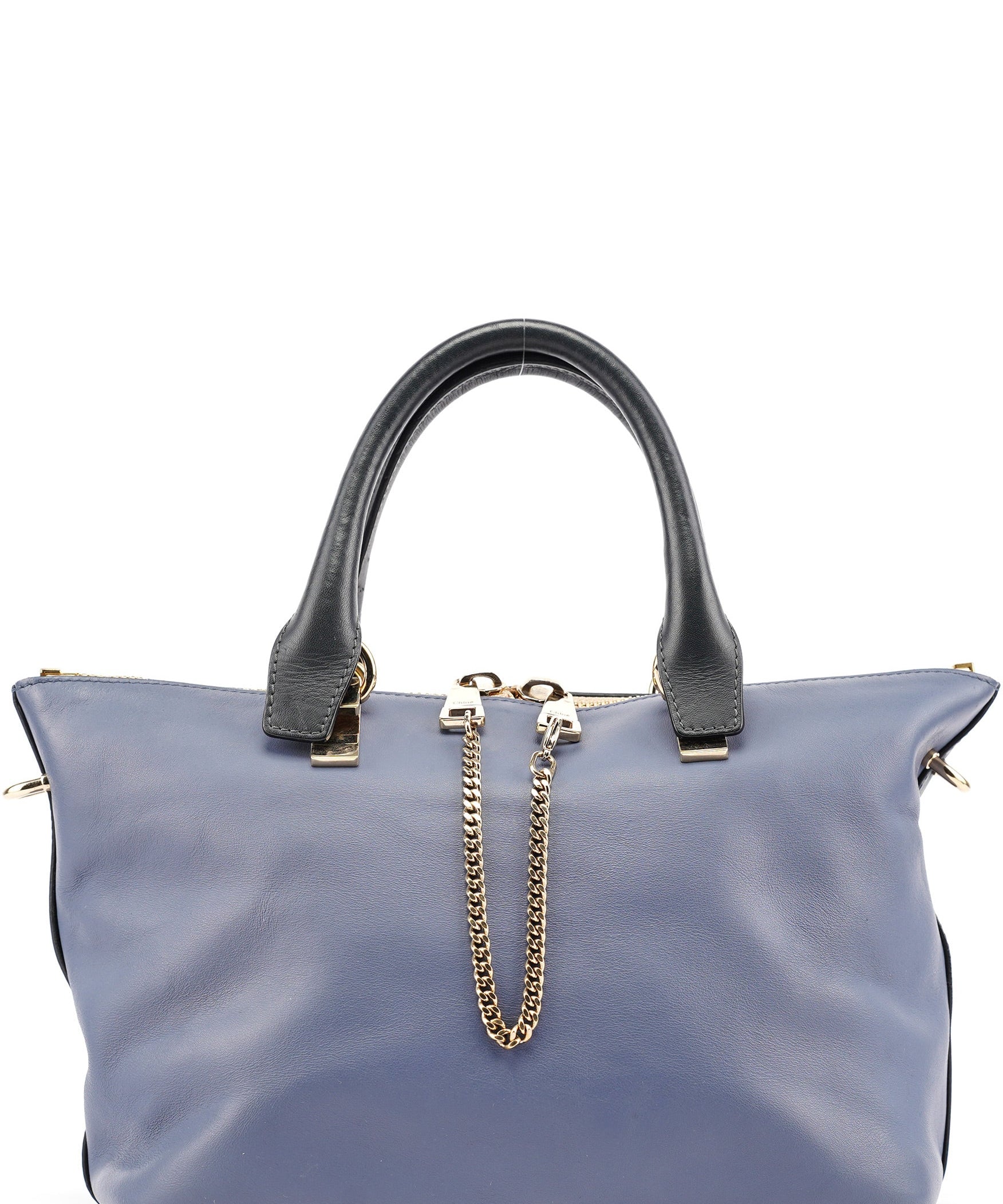 Chloé Pale Blue Leather Bailey Tote Bag