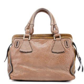 Chloé Pale Brown Studded Leather Tote Bag