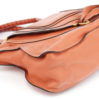 Chloe Pale Orange Leather Marcie Shoulder Bag