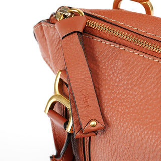Chloe Pale Orange Leather Marcie Shoulder Bag