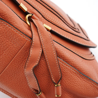 Chloe Pale Orange Leather Marcie Shoulder Bag