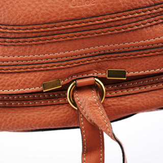 Chloe Pale Orange Leather Marcie Shoulder Bag