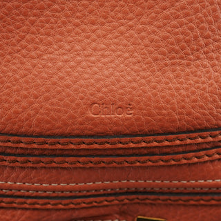 Chloe Pale Orange Leather Marcie Shoulder Bag